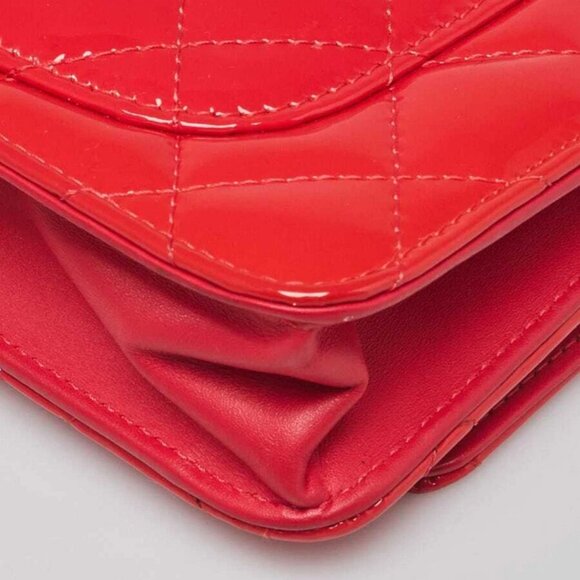 Chanel Pink Quilted Patent Leather Classic WOC Clutch Bag - Picture 3 of 12